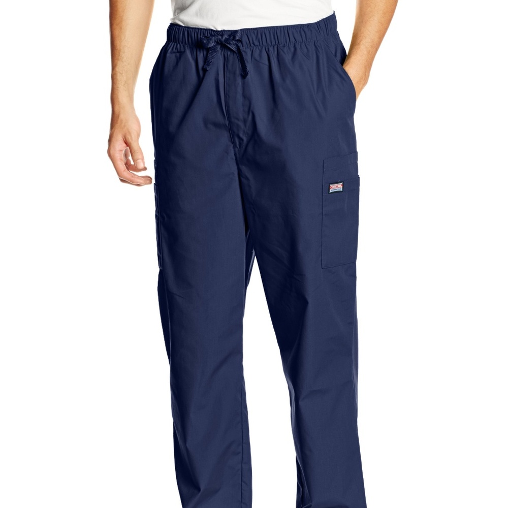 NWT Men's Cherokee Cargo Scrub Pant Navy Blue
